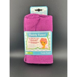 Evri Twirly Towel Microfiber Hair Towel Wrap Purple‎ One Size Fits Most NEW
